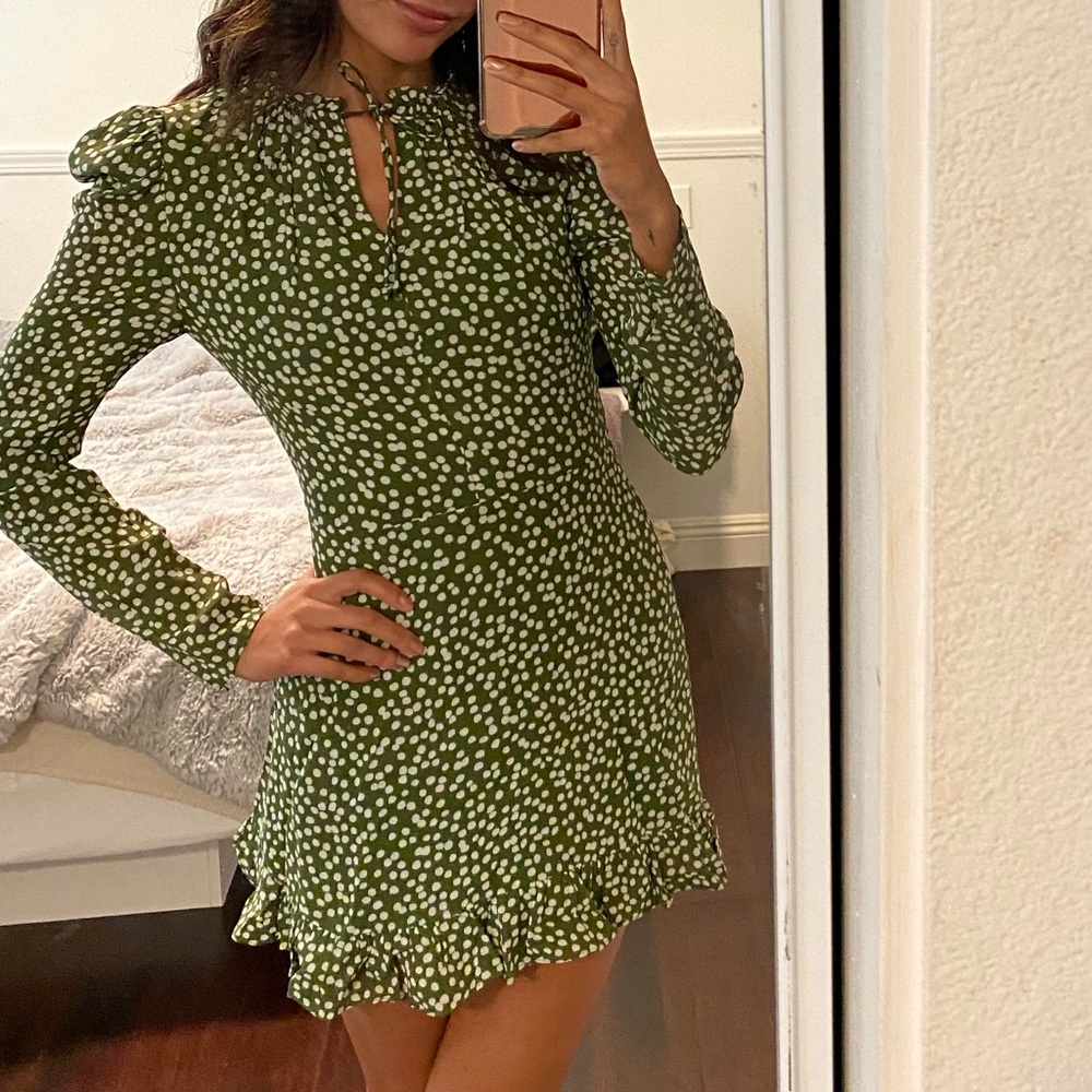 Reformation polka dot dress
